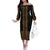 New Zealand Maori Kowhaiwhai Family Matching Off The Shoulder Long Sleeve Dress and Hawaiian Shirt Parauri Maui and Mangopare