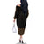 New Zealand Maori Kowhaiwhai Family Matching Off The Shoulder Long Sleeve Dress and Hawaiian Shirt Parauri Maui and Mangopare