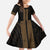 New Zealand Maori Kowhaiwhai Family Matching Off Shoulder Maxi Dress and Hawaiian Shirt Parauri Maui and Mangopare