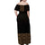 New Zealand Maori Kowhaiwhai Family Matching Off Shoulder Maxi Dress and Hawaiian Shirt Parauri Maui and Mangopare