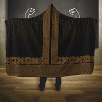 New Zealand Maori Kowhaiwhai Hooded Blanket Parauri Maui and Mangopare