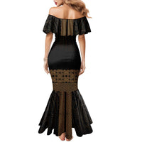 New Zealand Maori Kowhaiwhai Mermaid Dress Parauri Maui and Mangopare