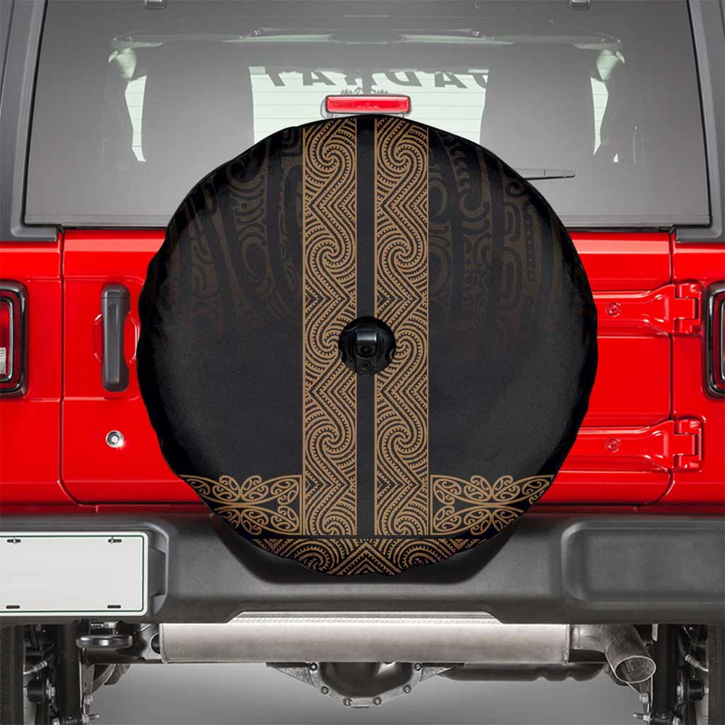 New Zealand Maori Kowhaiwhai Spare Tire Cover Parauri Maui and Mangopare
