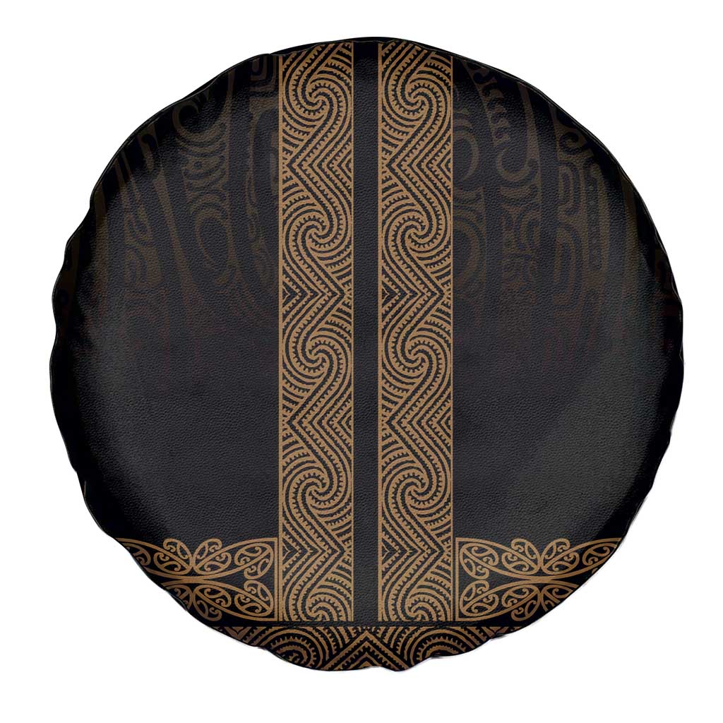 New Zealand Maori Kowhaiwhai Spare Tire Cover Parauri Maui and Mangopare