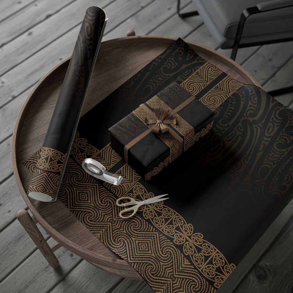 New Zealand Maori Kowhaiwhai Wrapping Paper Parauri Maui and Mangopare - Polynesian Pride