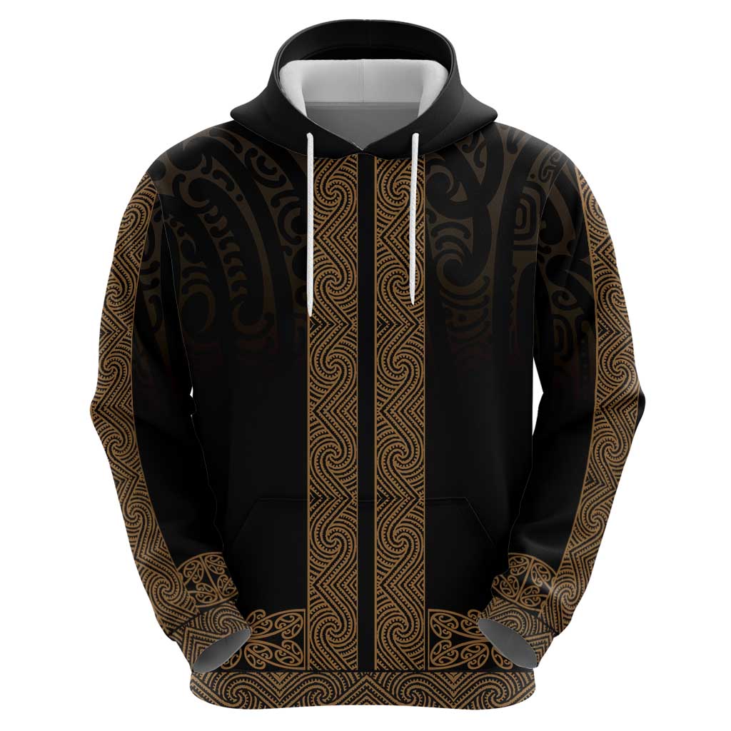 New Zealand Maori Kowhaiwhai Zip Hoodie Parauri Maui and Mangopare