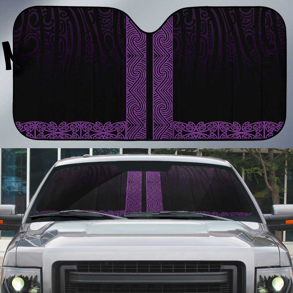 New Zealand Maori Kowhaiwhai Auto Sun Shade Waiporoporo Maui and Mangopare - Polynesian Pride