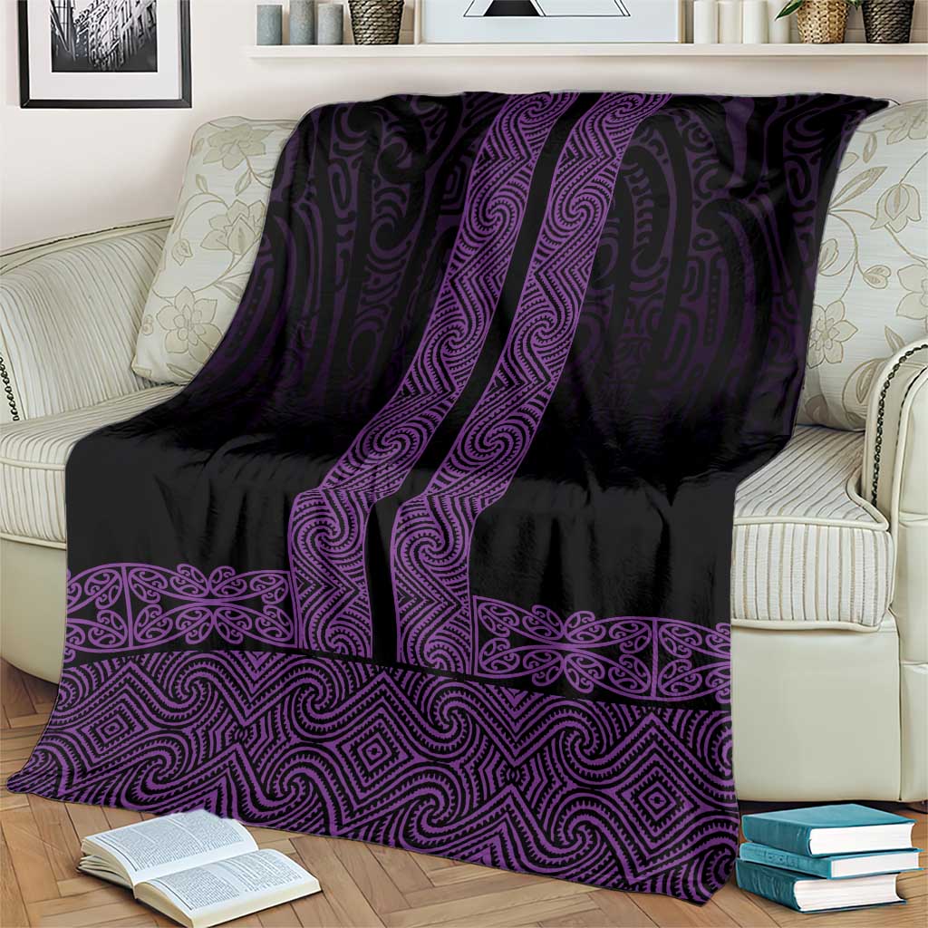 New Zealand Maori Kowhaiwhai Blanket Waiporoporo Maui and Mangopare