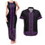 New Zealand Maori Kowhaiwhai Couples Matching Tank Maxi Dress and Hawaiian Shirt Waiporoporo Maui and Mangopare
