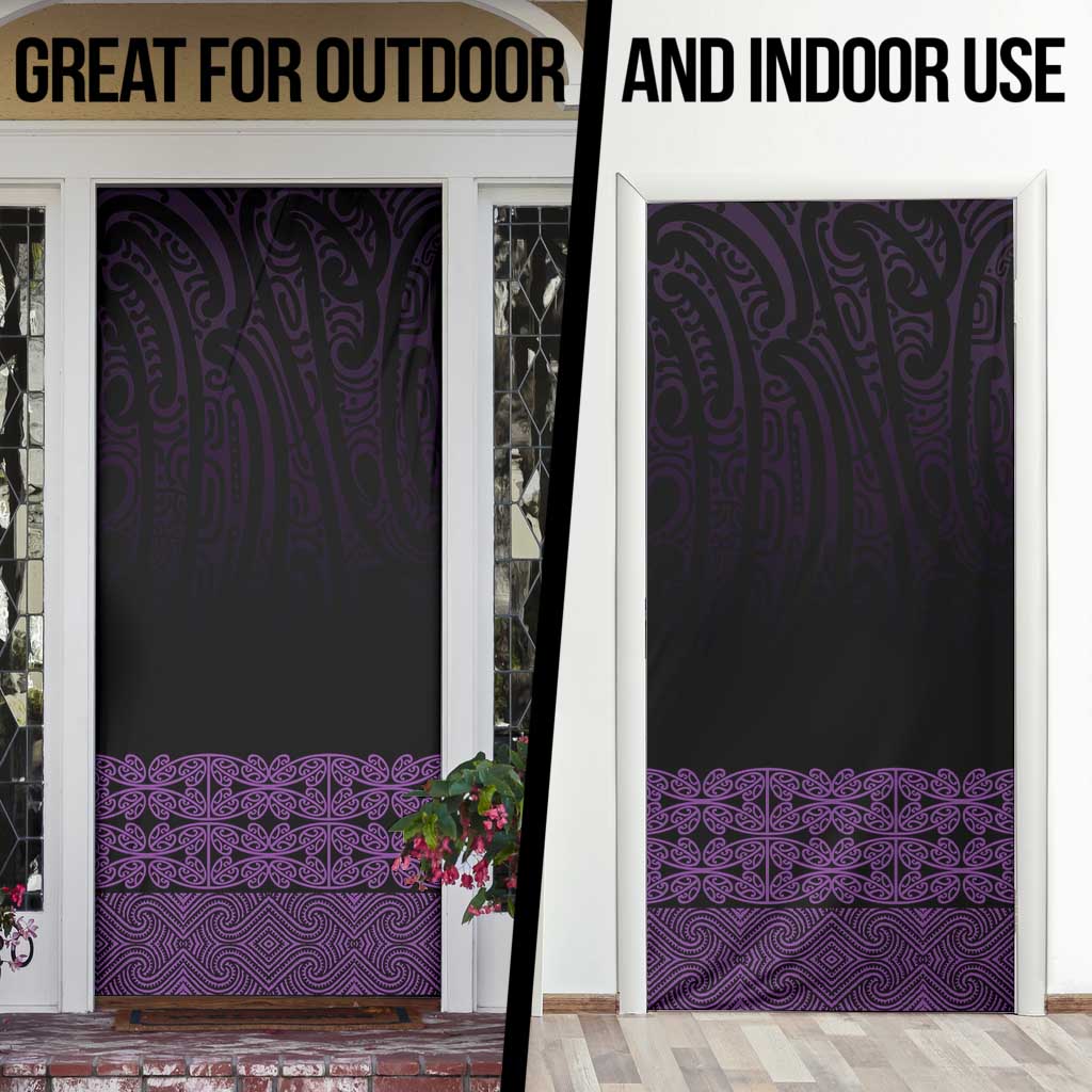 New Zealand Maori Kowhaiwhai Door Cover Waiporoporo Maui and Mangopare - Polynesian Pride