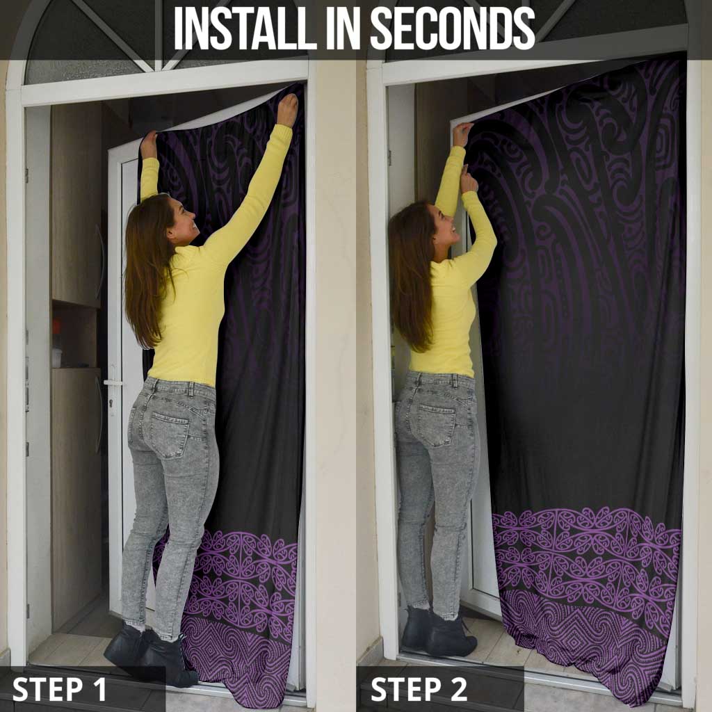 New Zealand Maori Kowhaiwhai Door Cover Waiporoporo Maui and Mangopare - Polynesian Pride