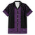 New Zealand Maori Kowhaiwhai Family Matching Off The Shoulder Long Sleeve Dress and Hawaiian Shirt Waiporoporo Maui and Mangopare