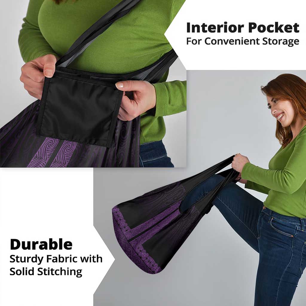 New Zealand Maori Kowhaiwhai Grocery Bag Waiporoporo Maui and Mangopare