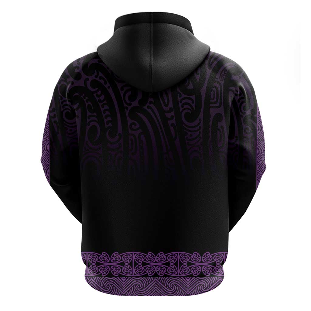 New Zealand Maori Kowhaiwhai Hoodie Waiporoporo Maui and Mangopare