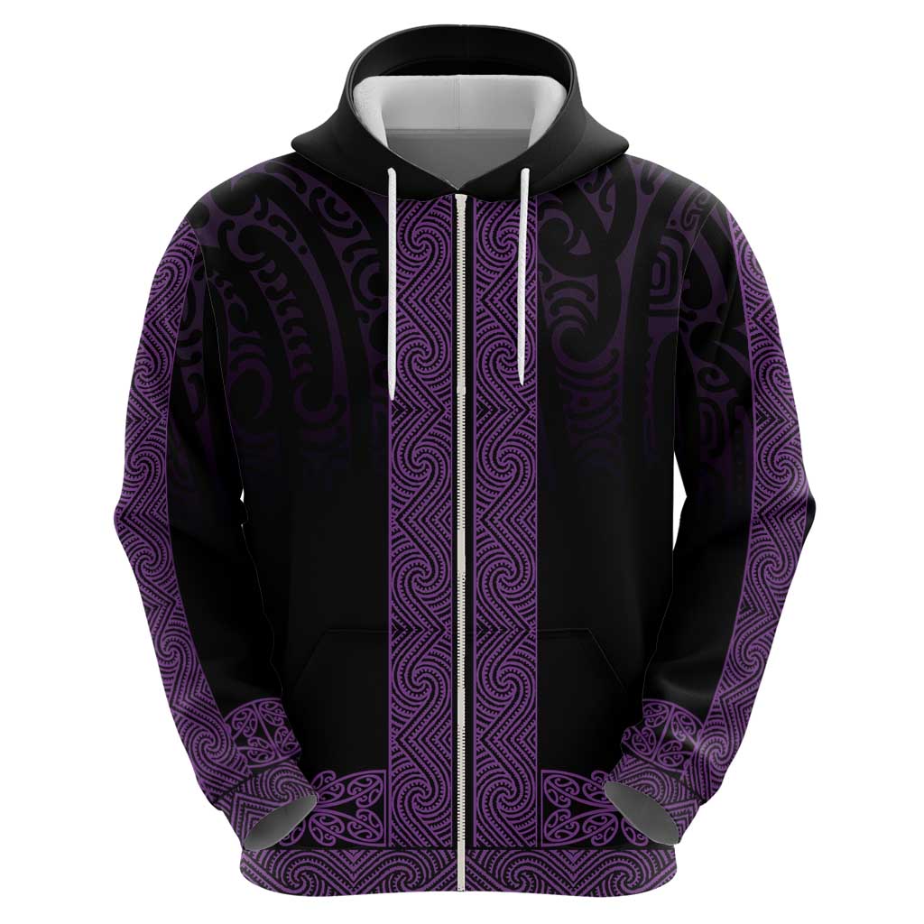 New Zealand Maori Kowhaiwhai Hoodie Waiporoporo Maui and Mangopare