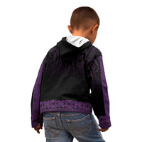 New Zealand Maori Kowhaiwhai Kid Hoodie Waiporoporo Maui and Mangopare