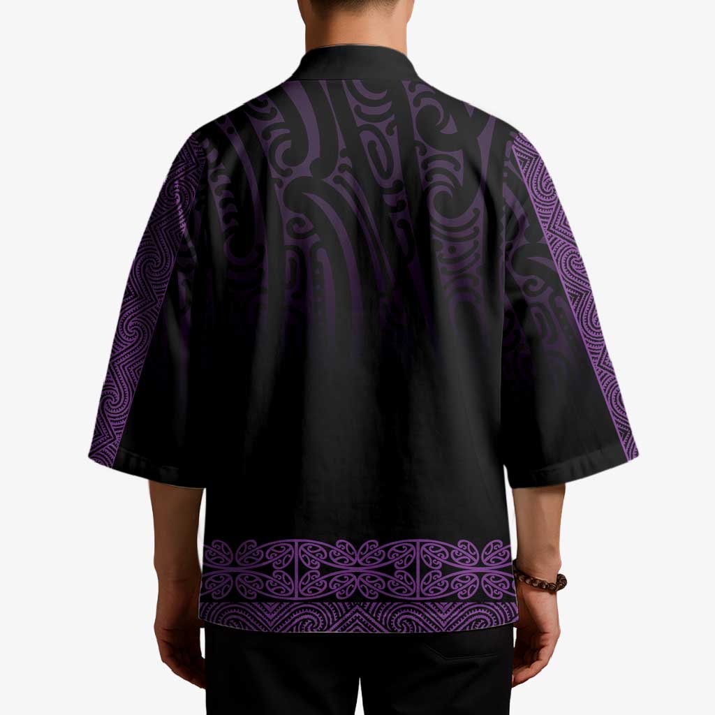 New Zealand Maori Kowhaiwhai Kimono Waiporoporo Maui and Mangopare - Polynesian Pride
