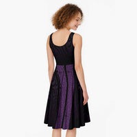 New Zealand Maori Kowhaiwhai Midi Dress Waiporoporo Maui and Mangopare - Polynesian Pride