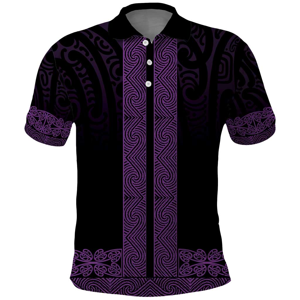 New Zealand Maori Kowhaiwhai Polo Shirt Waiporoporo Maui and Mangopare