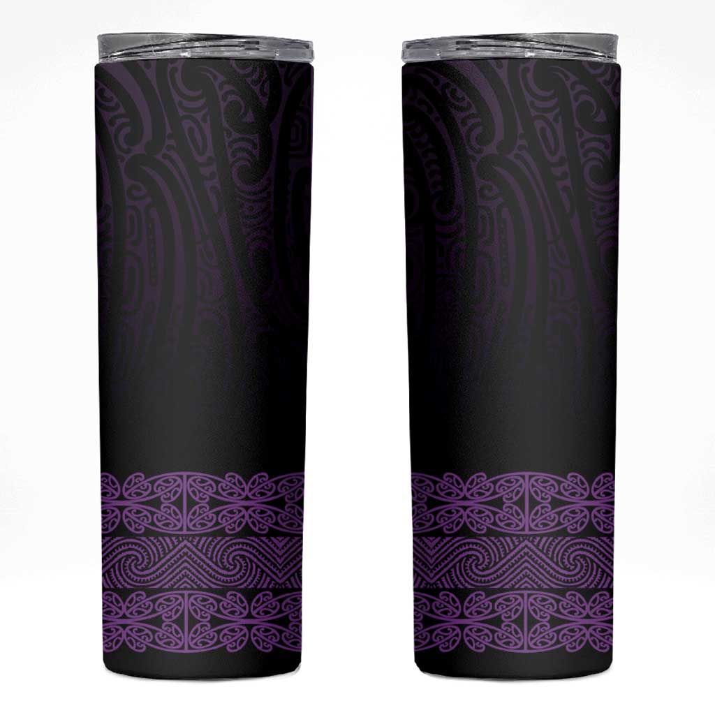 New Zealand Maori Kowhaiwhai Skinny Tumbler Waiporoporo Maui and Mangopare