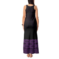 New Zealand Maori Kowhaiwhai Tank Maxi Dress Waiporoporo Maui and Mangopare