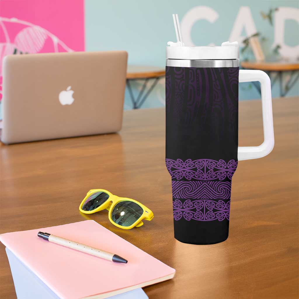 New Zealand Maori Kowhaiwhai Tumbler With Handle Waiporoporo Maui and Mangopare