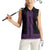 New Zealand Maori Kowhaiwhai Women Sleeveless Polo Shirt Waiporoporo Maui and Mangopare