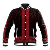 New Zealand Maori Kowhaiwhai Baseball Jacket Whero Maui and Mangopare