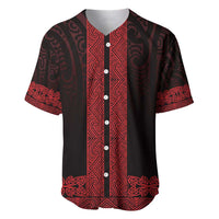 New Zealand Maori Kowhaiwhai Baseball Jersey Whero Maui and Mangopare