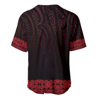 New Zealand Maori Kowhaiwhai Baseball Jersey Whero Maui and Mangopare