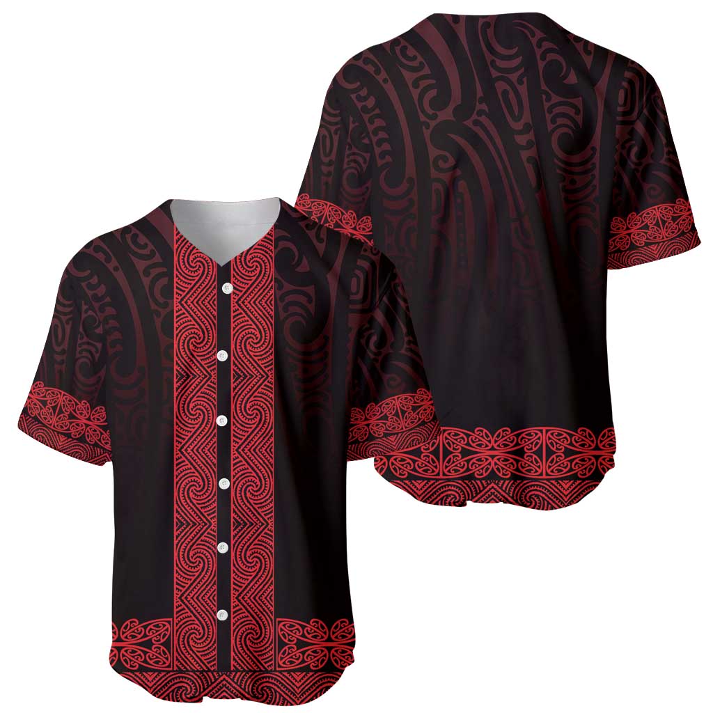 New Zealand Maori Kowhaiwhai Baseball Jersey Whero Maui and Mangopare