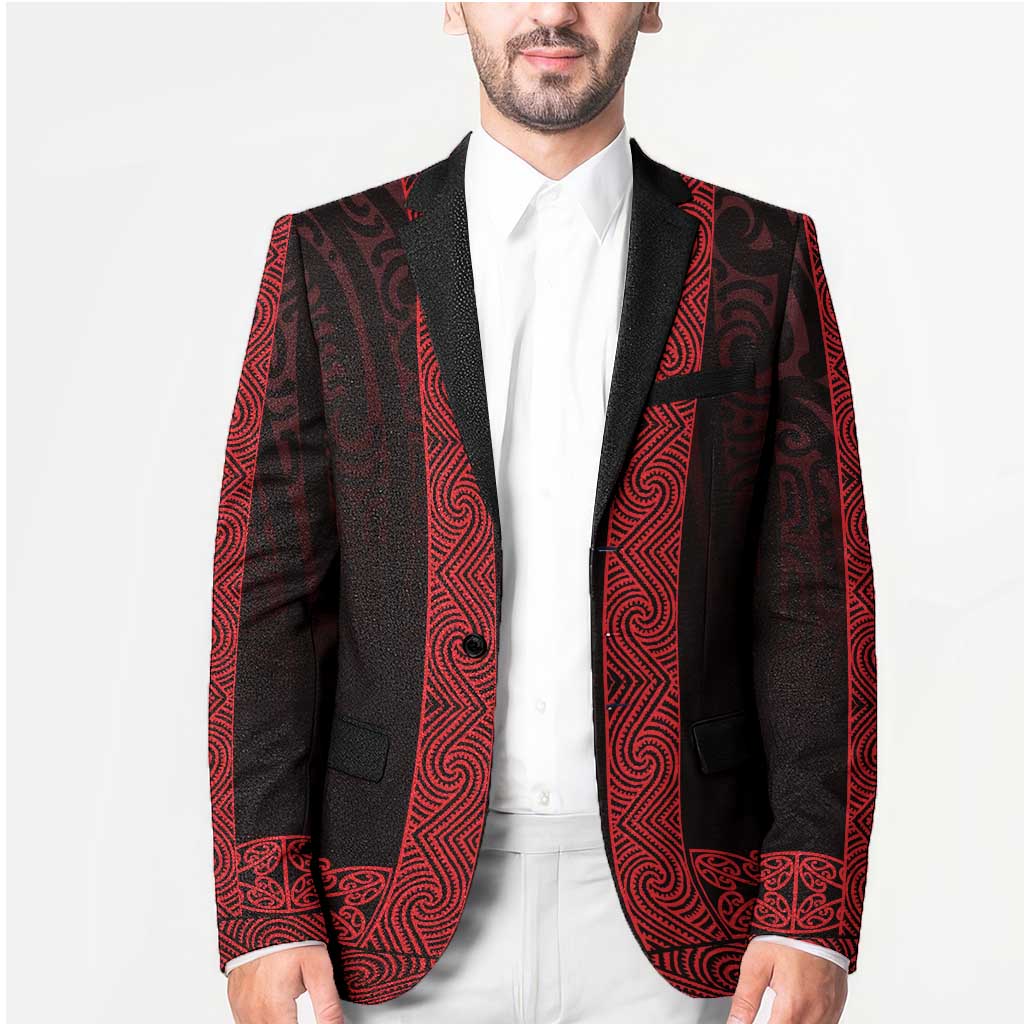 New Zealand Maori Kowhaiwhai Blazer Whero Maui and Mangopare - Polynesian Pride