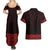 New Zealand Maori Kowhaiwhai Couples Matching Summer Maxi Dress and Hawaiian Shirt Whero Maui and Mangopare