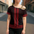 New Zealand Maori Kowhaiwhai Cross Shoulder Shirt Whero Maui and Mangopare - Polynesian Pride
