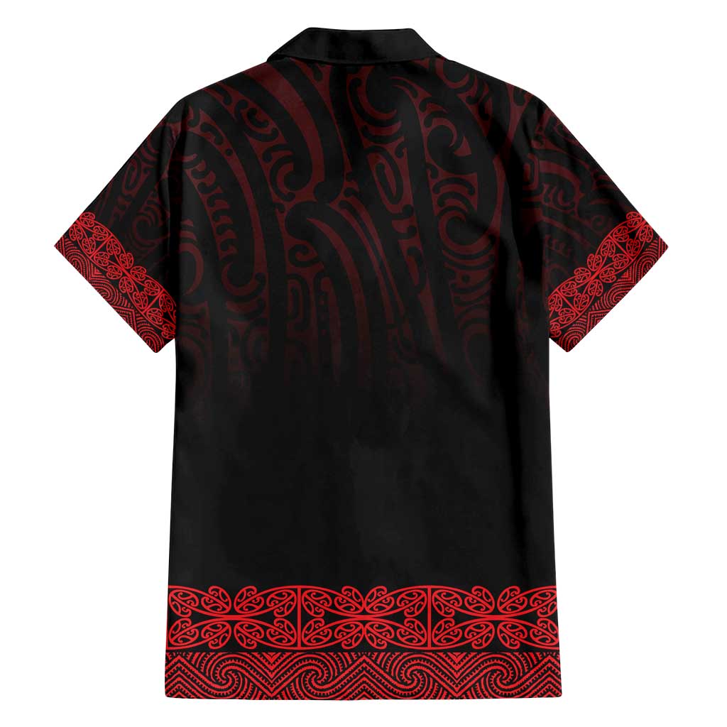 New Zealand Maori Kowhaiwhai Family Matching Long Sleeve Bodycon Dress and Hawaiian Shirt Whero Maui and Mangopare