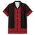 New Zealand Maori Kowhaiwhai Family Matching Short Sleeve Bodycon Dress and Hawaiian Shirt Whero Maui and Mangopare