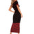 New Zealand Maori Kowhaiwhai Family Matching Short Sleeve Bodycon Dress and Hawaiian Shirt Whero Maui and Mangopare
