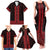 New Zealand Maori Kowhaiwhai Family Matching Tank Maxi Dress and Hawaiian Shirt Whero Maui and Mangopare