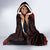 New Zealand Maori Kowhaiwhai Hooded Blanket Whero Maui and Mangopare