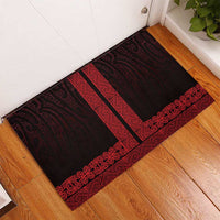 New Zealand Maori Kowhaiwhai Rubber Doormat Whero Maui and Mangopare