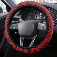 New Zealand Maori Kowhaiwhai Steering Wheel Cover Whero Maui and Mangopare
