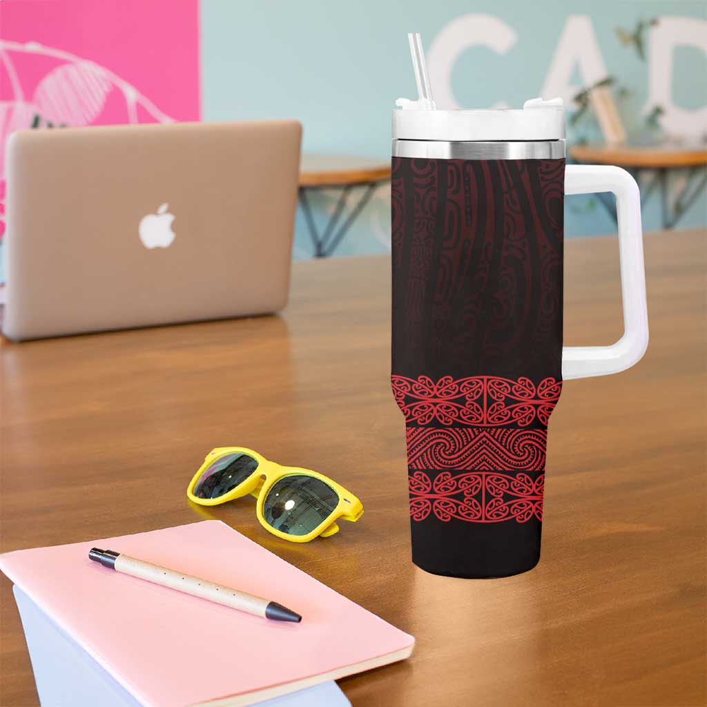 New Zealand Maori Kowhaiwhai Tumbler With Handle Whero Maui and Mangopare