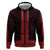 New Zealand Maori Kowhaiwhai Zip Hoodie Whero Maui and Mangopare