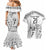 Custom Fiji Black Fern Couples Matching Mermaid Dress and Hawaiian Shirt Maori Warroir with Fijian Masi Pattern