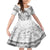 Custom Fiji Black Fern Family Matching Off The Shoulder Long Sleeve Dress and Hawaiian Shirt Maori Warroir with Fijian Masi Pattern