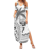 Custom Fiji Black Fern Family Matching Summer Maxi Dress and Hawaiian Shirt Maori Warroir with Fijian Masi Pattern