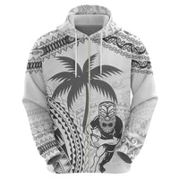 Custom Fiji Black Fern Hoodie Maori Warroir with Fijian Masi Pattern LT9 - Polynesian Pride