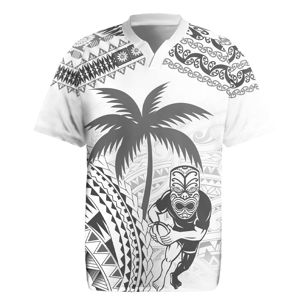 Custom Fiji Black Fern Rugby Jersey Maori Warroir with Fijian Masi Pattern