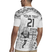 Custom Fiji Black Fern Rugby Jersey Maori Warroir with Fijian Masi Pattern