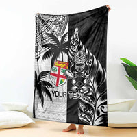 Custom Fiji New Zealand Blanket Maori mix Tapa Pattern Version